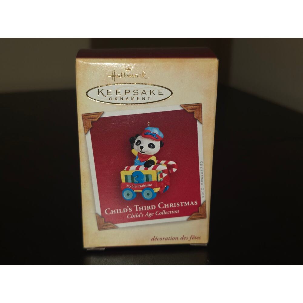 2003 Hallmark Keepsake Ornament Child's‎ Third Christmas Panda On Train Car